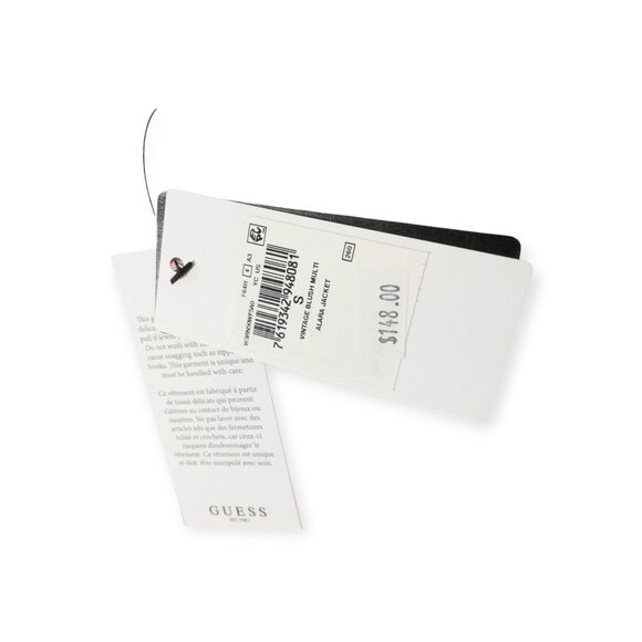 NWT Guess Alara Pink Matching Tweed Set SZ S Blazer and Crop Tank Top - Picture 6 of 15